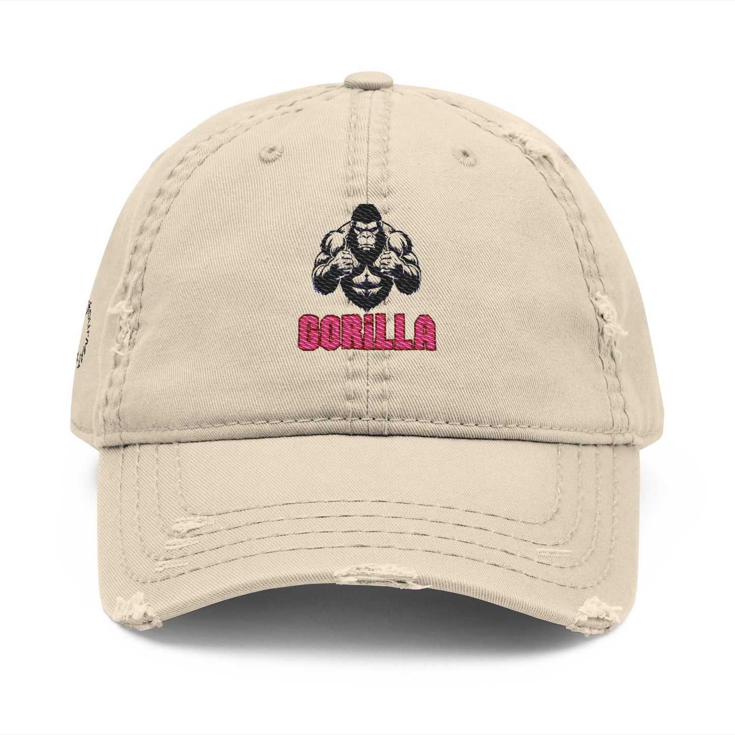 Hat Embroidered Distressed Dad Hat - Unleash the Jungle Design