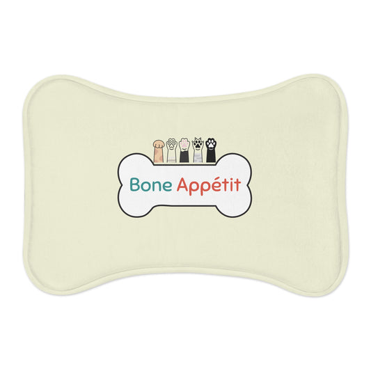Bone Appétit Pet Feeding Mats - Stylish Dog & Cat Mats, Non-Slip Floor Mats, Gift for Pet Lovers, Cute Feeding Stations, Pet Décor