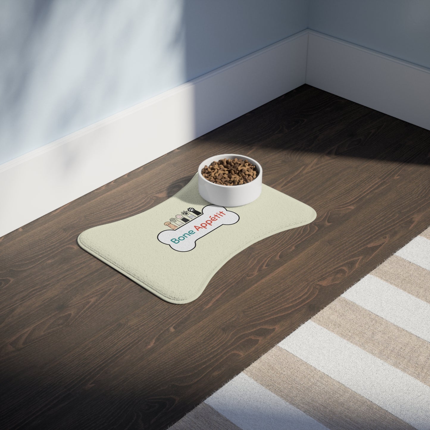 Bone Appétit Pet Feeding Mats - Stylish Dog & Cat Mats, Non-Slip Floor Mats, Gift for Pet Lovers, Cute Feeding Stations, Pet Décor