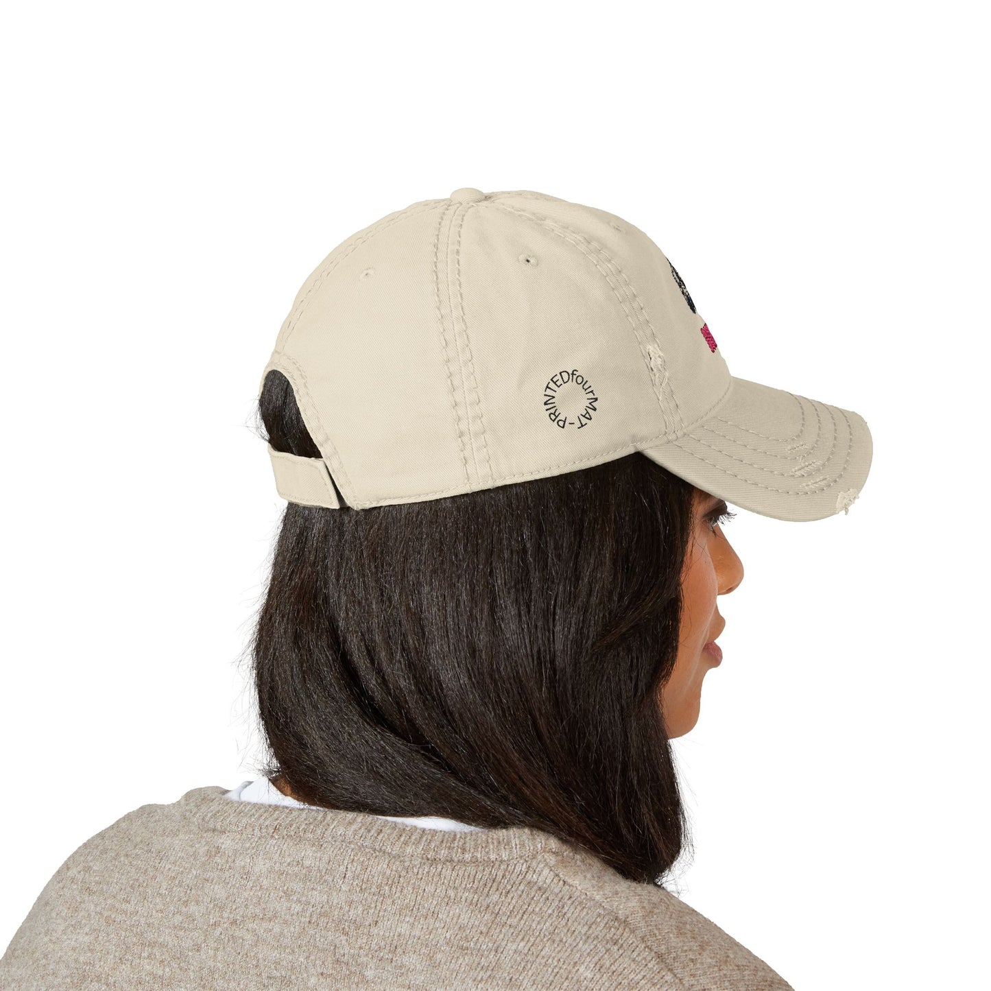 Hat Embroidered Distressed Dad Hat - Unleash the Jungle Design