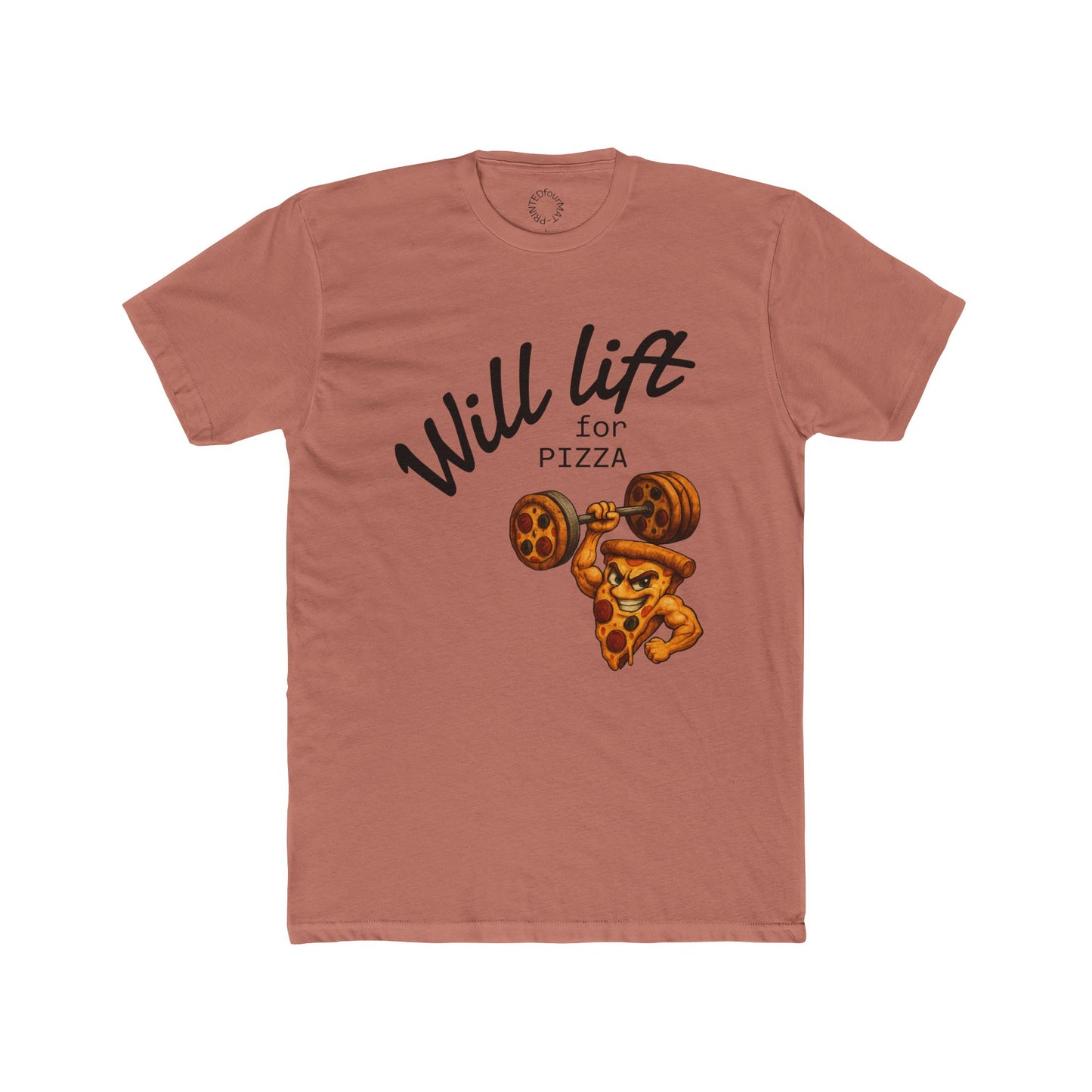 Funny Pizza Workout Tee - Will Lift for Pizza, Fitness Gift, Gym Top, Unisex Cotton T-Shirt, Foodie Apparel