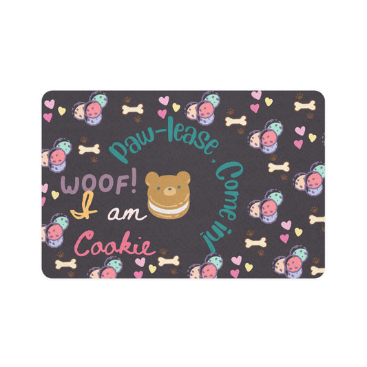 Cute Pet Food Mat with Personalized Design, Dog Feeding Station, Cat Dish Mat, Paw Print Home Decor, Pet Lovers Gift