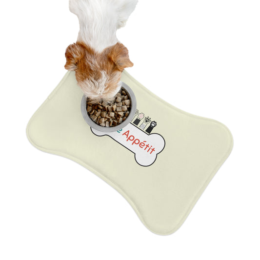Bone Appétit Pet Feeding Mats - Stylish Dog & Cat Mats, Non-Slip Floor Mats, Gift for Pet Lovers, Cute Feeding Stations, Pet Décor