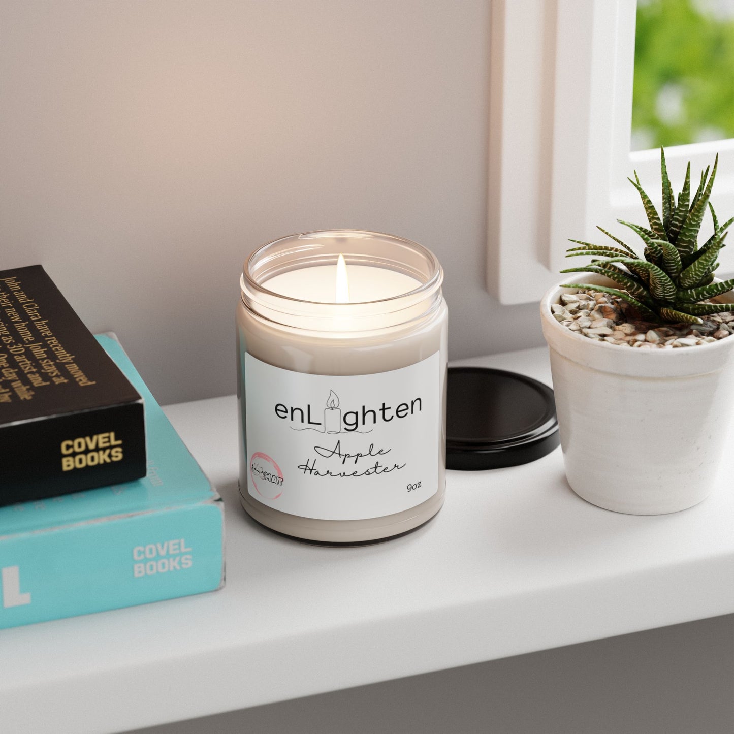 Apple Harvester Scented Candle, Aromatherapy Decor, Fall Gift, Relaxation Candle, Cozy Home Fragrance, Organic Soy Candle